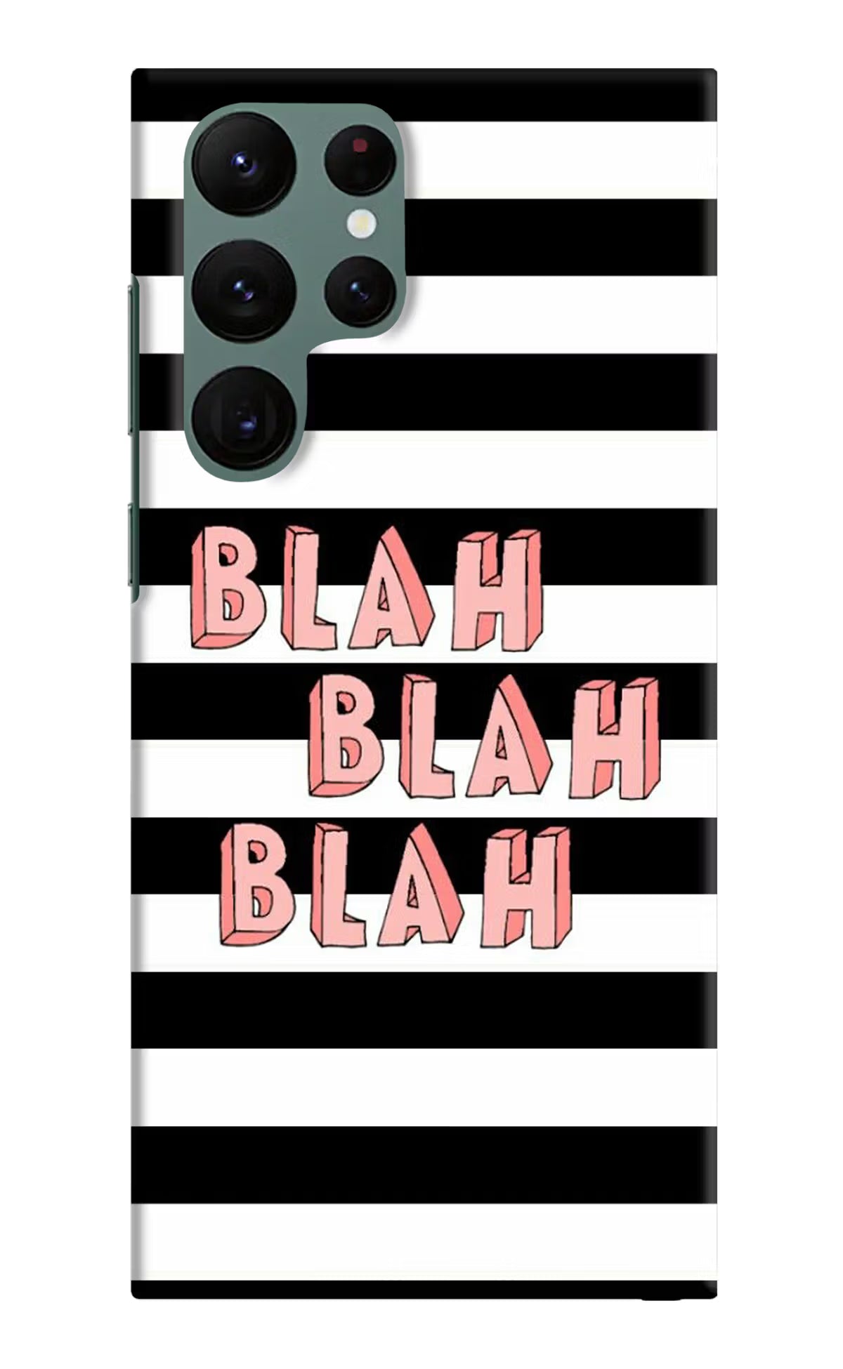 Blah Blah Blah Samsung S22 Ultra Hard Case Back Cover by Casekaro