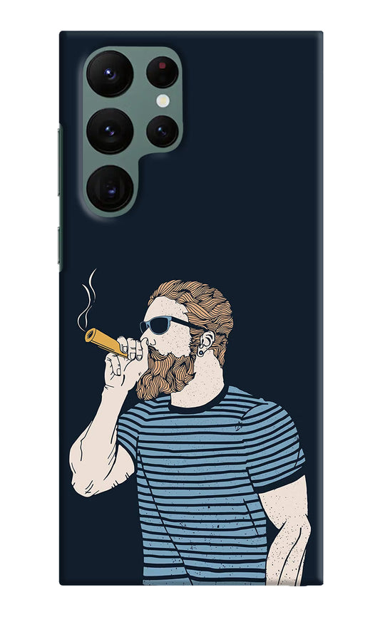 Smoking Samsung S22 Ultra Hard Case Back Cover by Casekaro