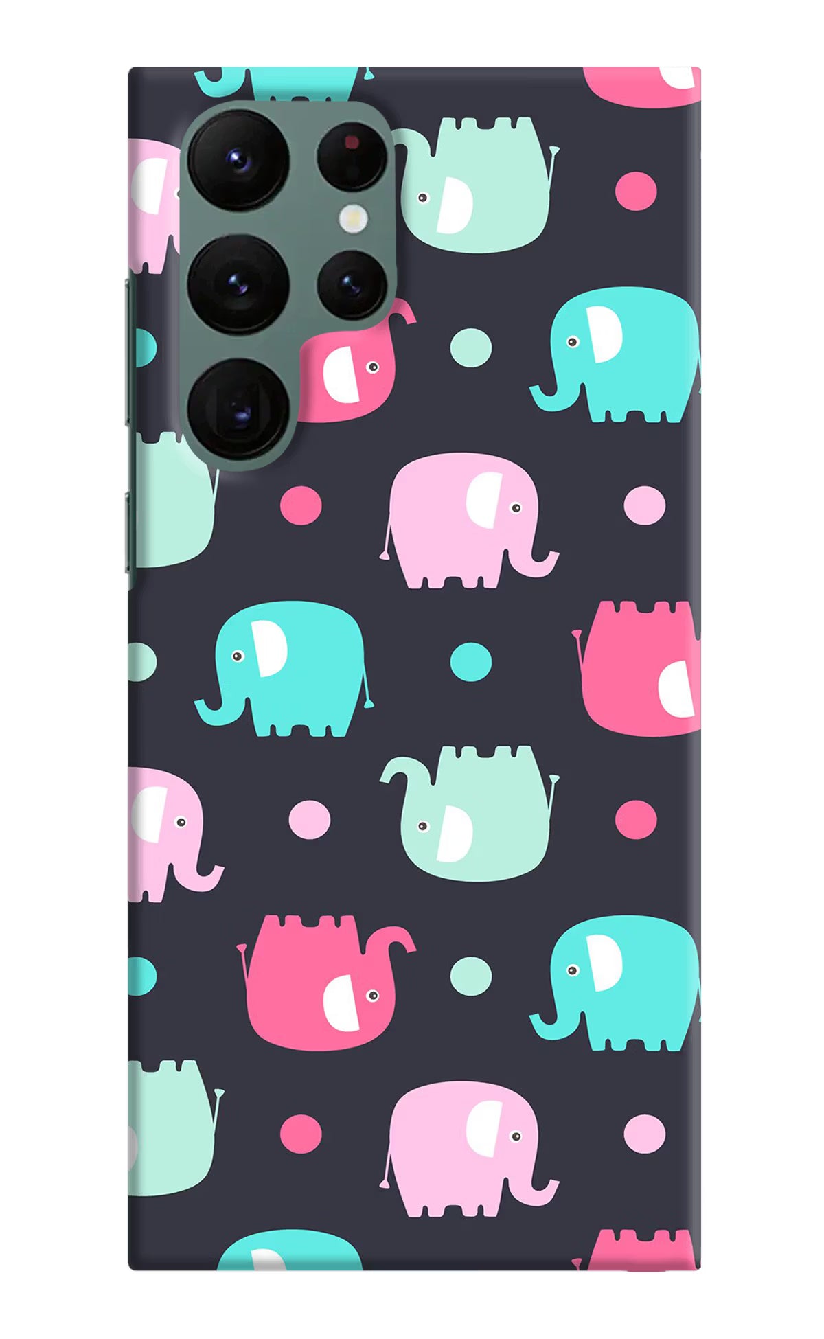 Elephants Samsung S22 Ultra Hard Case Back Cover by Casekaro