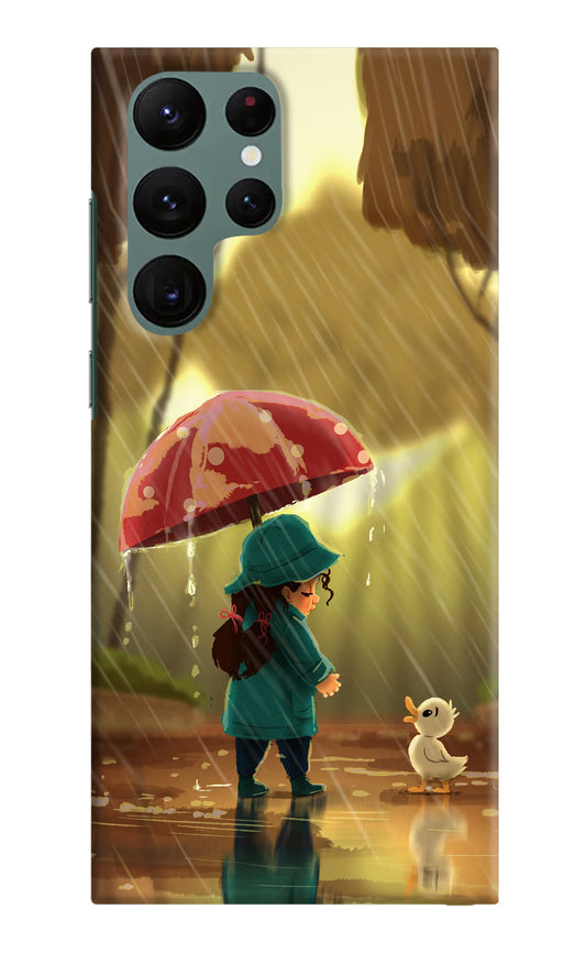Rainy Day Samsung S22 Ultra Hard Case Back Cover by Casekaro