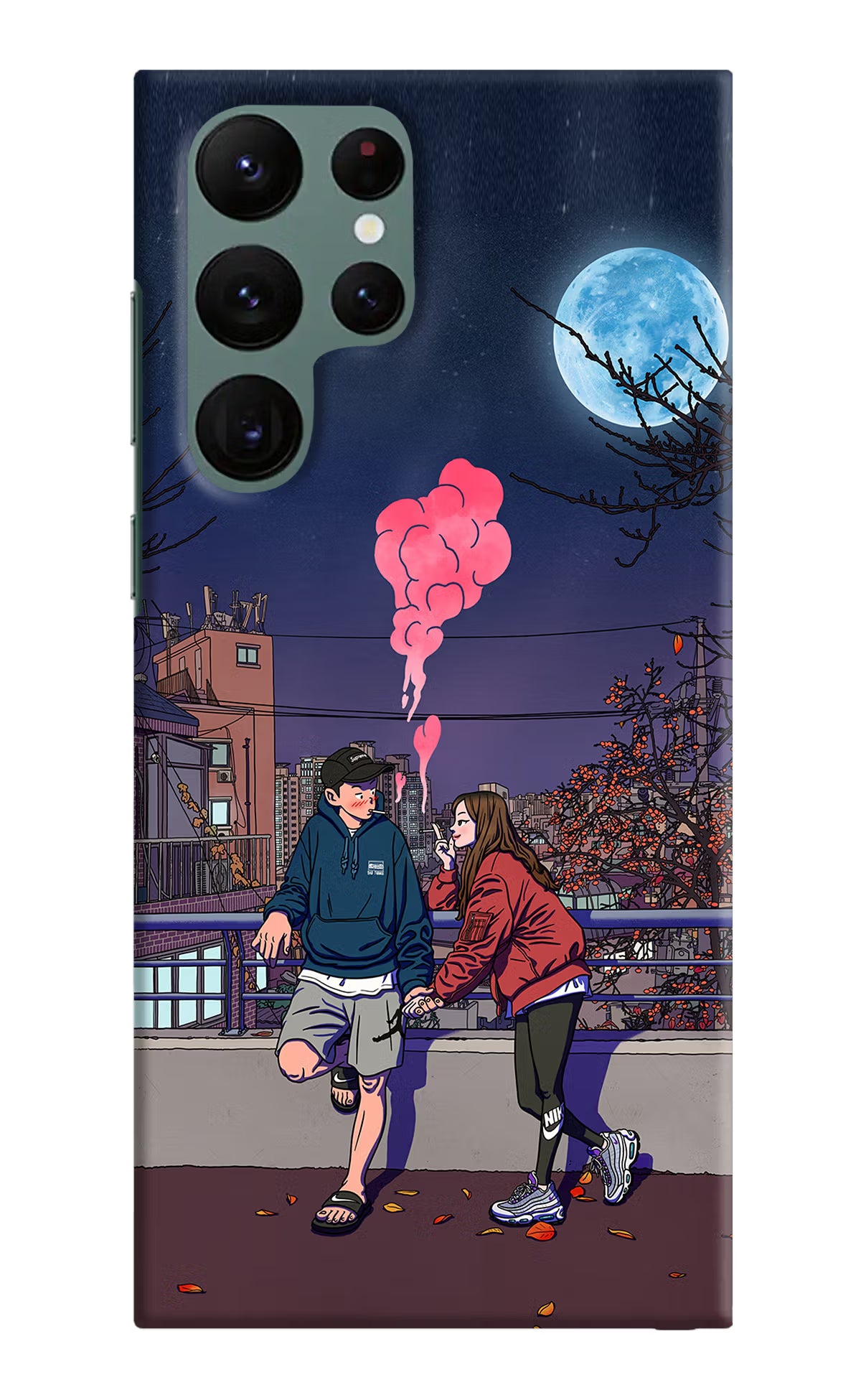 Chilling Couple Samsung S22 Ultra Hard Case Back Cover by Casekaro