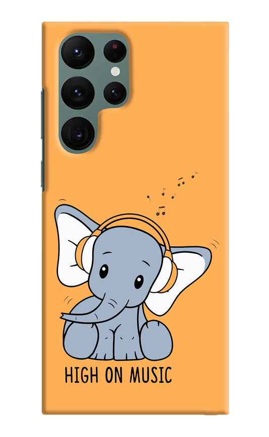 High On Music Samsung S22 Ultra Hard Case Back Cover by Casekaro