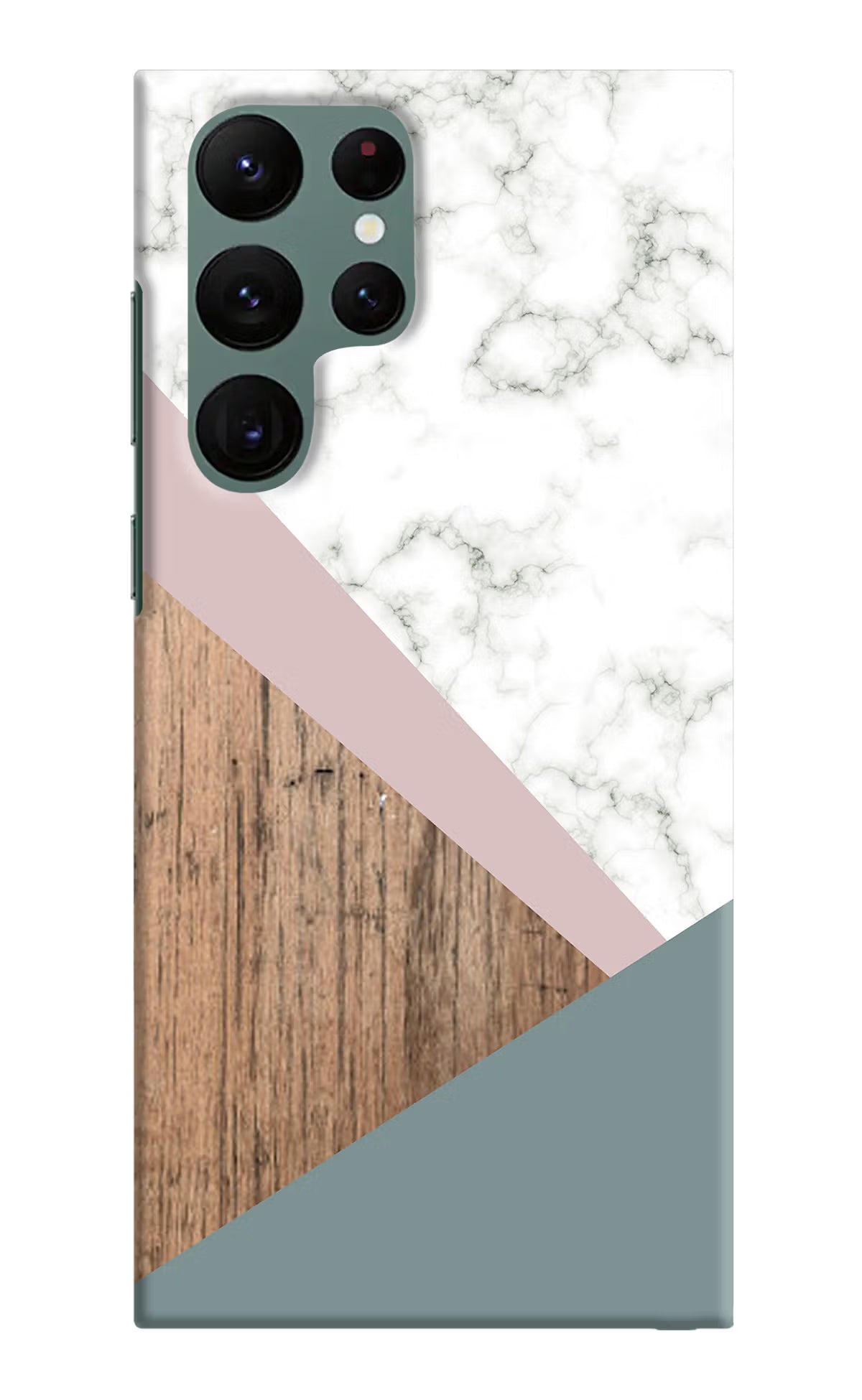 Marble wood Abstract Samsung S22 Ultra Hard Case Back Cover by Casekaro