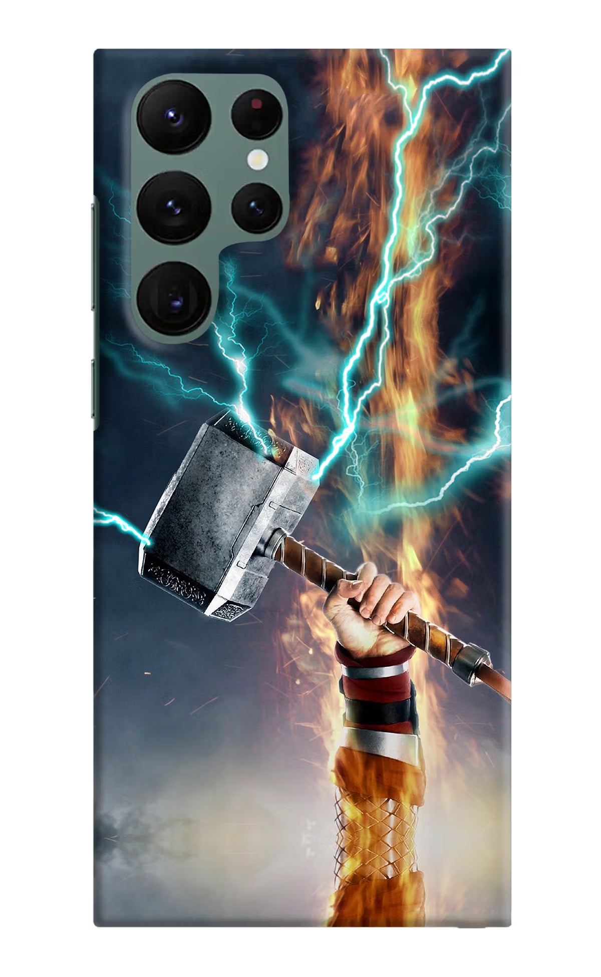Thor Hammer Mjolnir Samsung S22 Ultra Hard Case Back Cover by Casekaro
