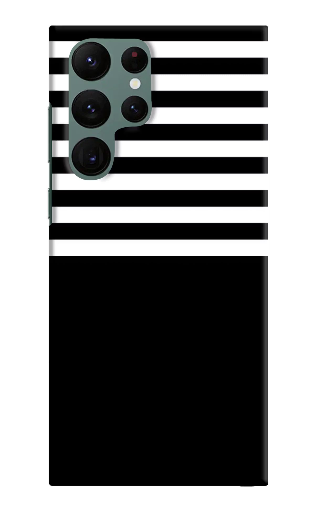 Black and White Print Samsung S22 Ultra Hard Case Back Cover by Casekaro