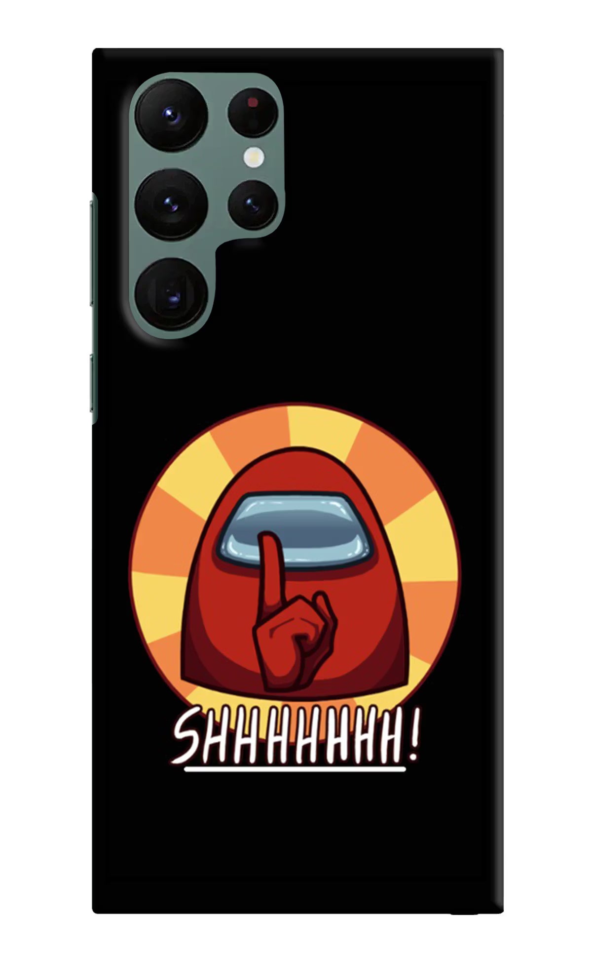 Among Us Shhh! Samsung S22 Ultra Hard Case Back Cover by Casekaro