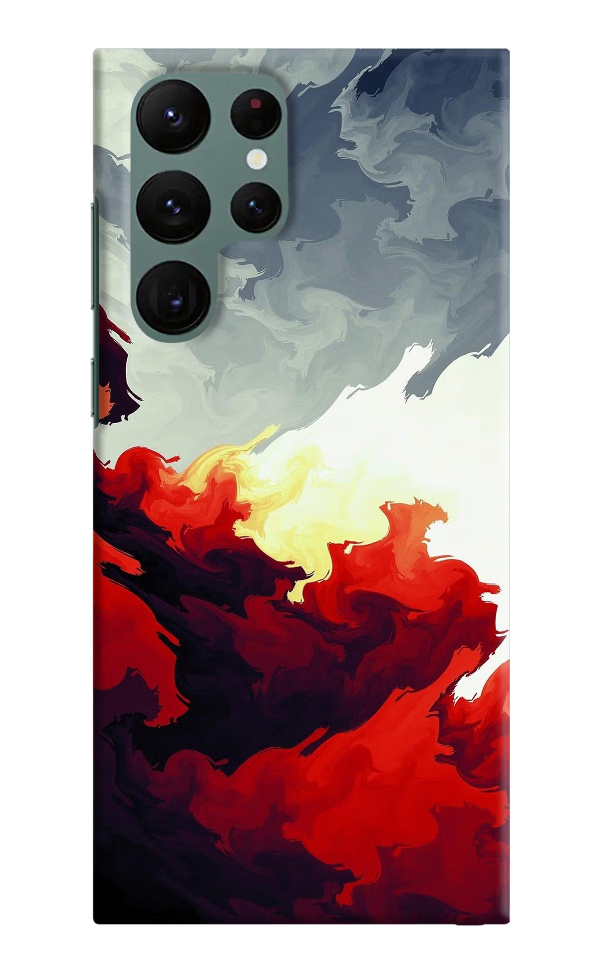 Fire Cloud Samsung S22 Ultra Hard Case Back Cover by Casekaro