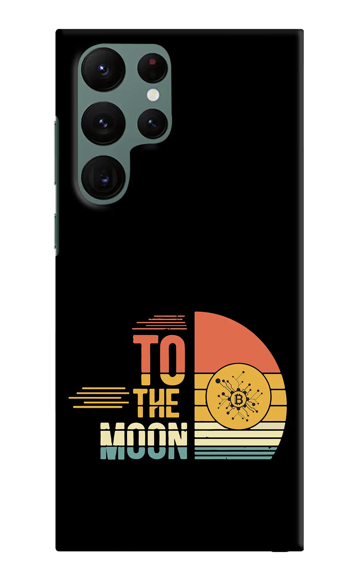 To the Moon Samsung S22 Ultra Hard Case Back Cover by Casekaro