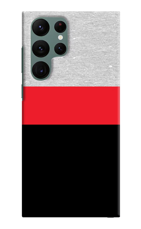 Tri Color Pattern Samsung S22 Ultra Hard Case Back Cover by Casekaro