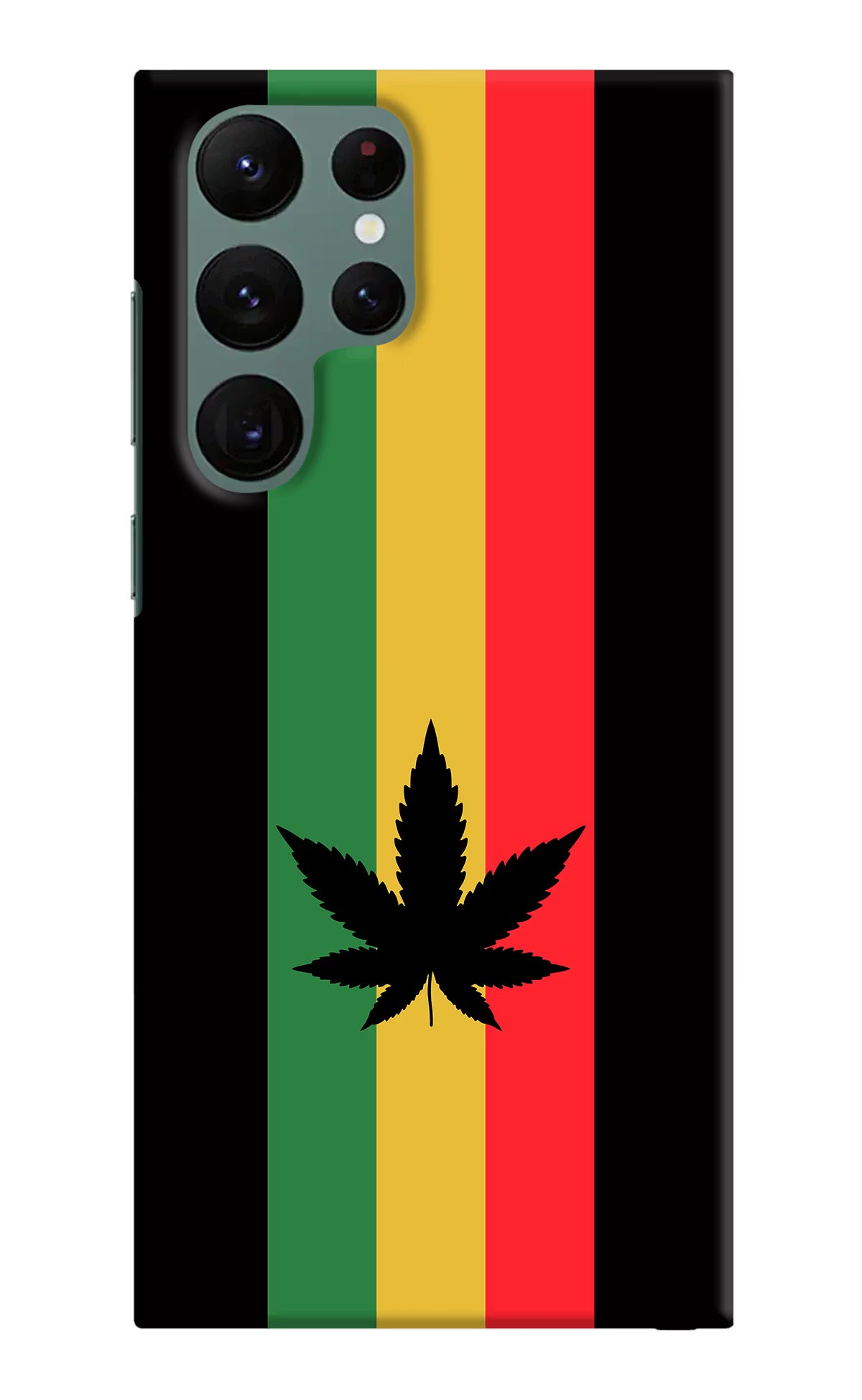 Weed Flag Samsung S22 Ultra Hard Case Back Cover by Casekaro