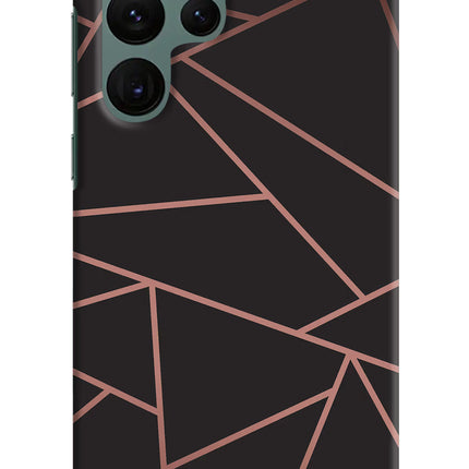 Geometric Pattern Samsung S22 Ultra Hard Case Back Cover by Casekaro