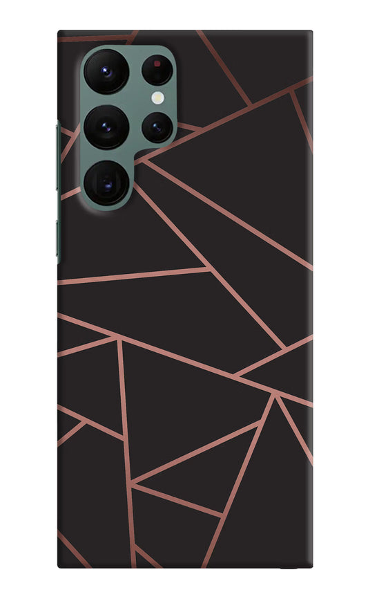Geometric Pattern Samsung S22 Ultra Hard Case Back Cover by Casekaro