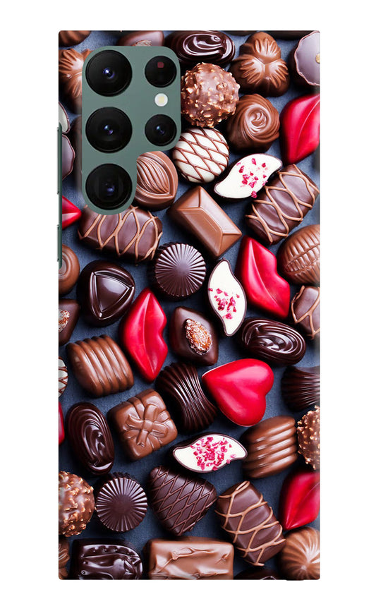 Chocolates Samsung S22 Ultra Hard Case Back Cover by Casekaro