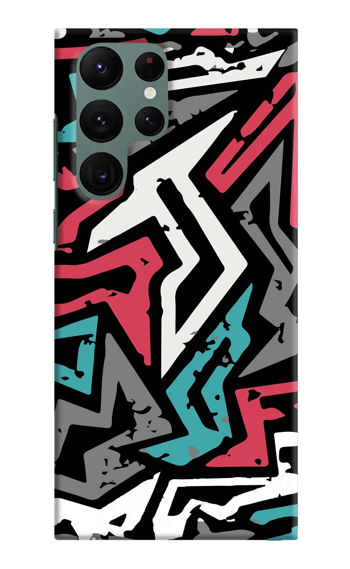 Geometric Graffiti Samsung S22 Ultra Hard Case Back Cover by Casekaro