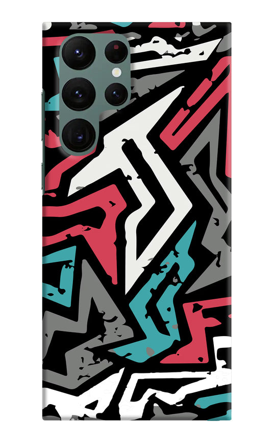 Geometric Graffiti Samsung S22 Ultra Hard Case Back Cover by Casekaro