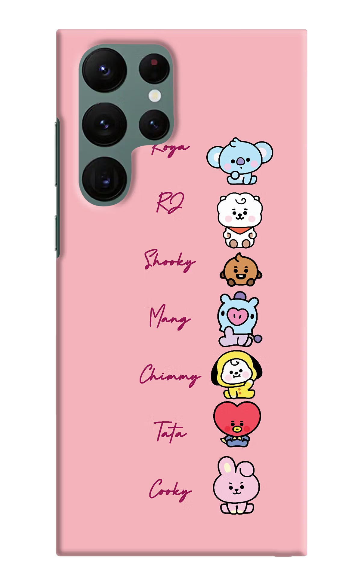 BTS names Samsung S22 Ultra Hard Case Back Cover by Casekaro