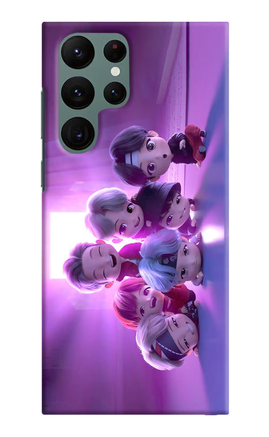 BTS Chibi Samsung S22 Ultra Hard Case Back Cover by Casekaro
