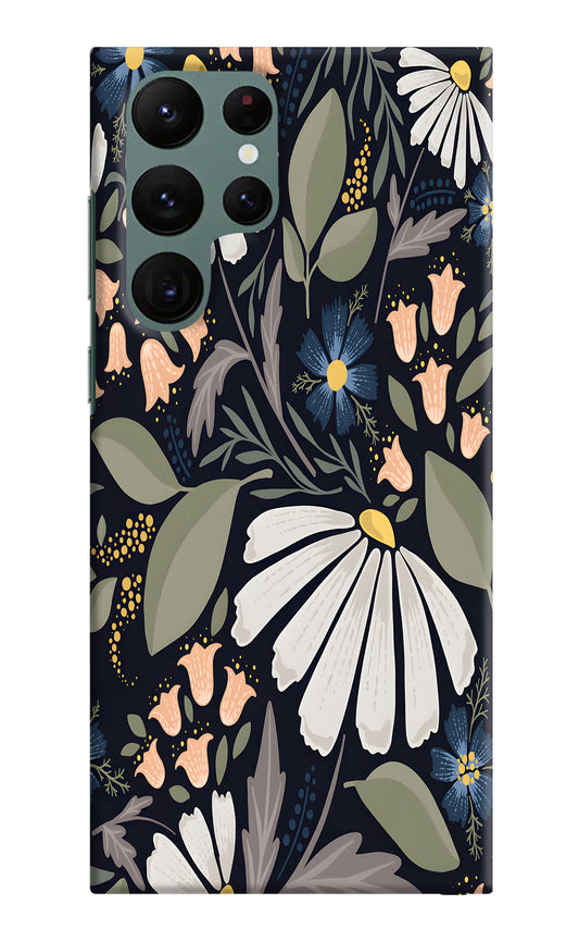 Flowers Art Samsung S22 Ultra Hard Case Back Cover by Casekaro