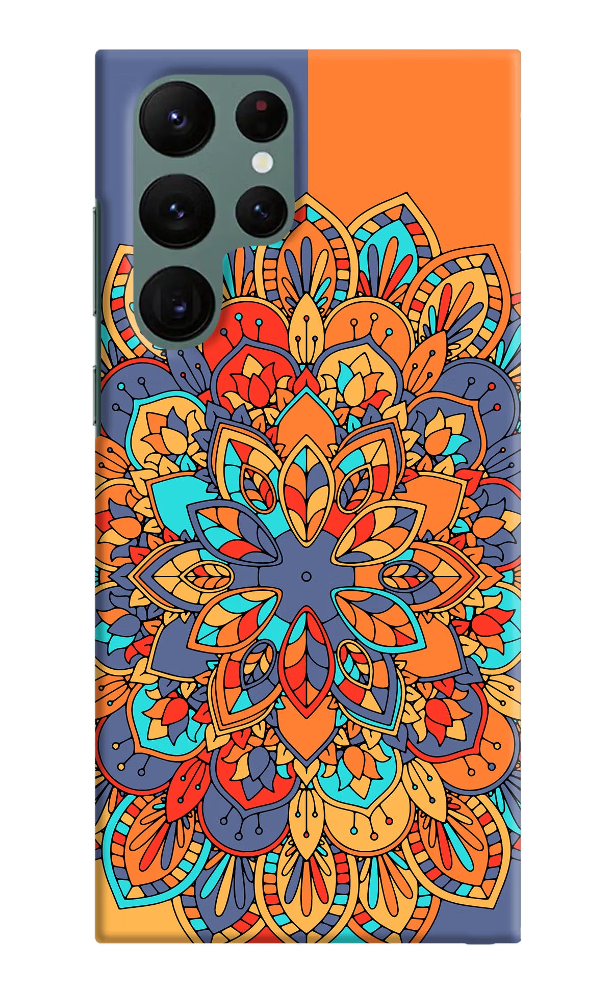 Color Mandala Samsung S22 Ultra Hard Case Back Cover by Casekaro