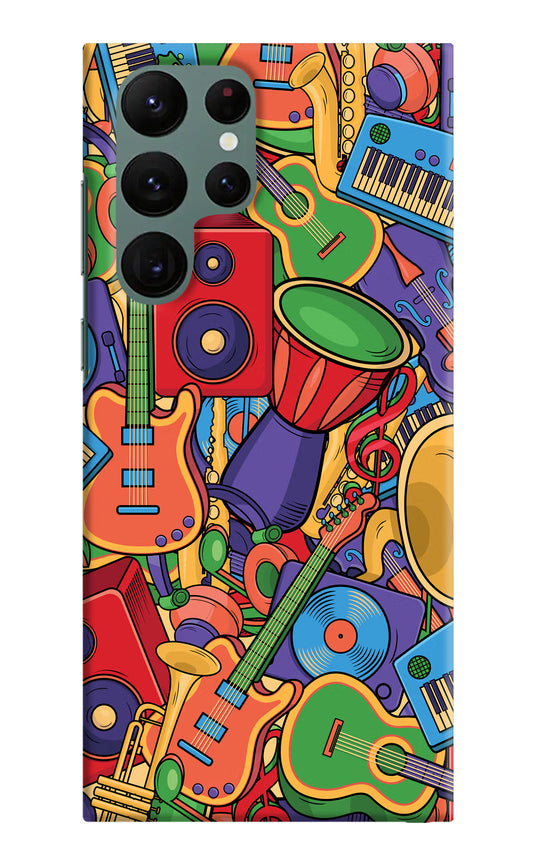 Music Instrument Doodle Samsung S22 Ultra Hard Case Back Cover by Casekaro