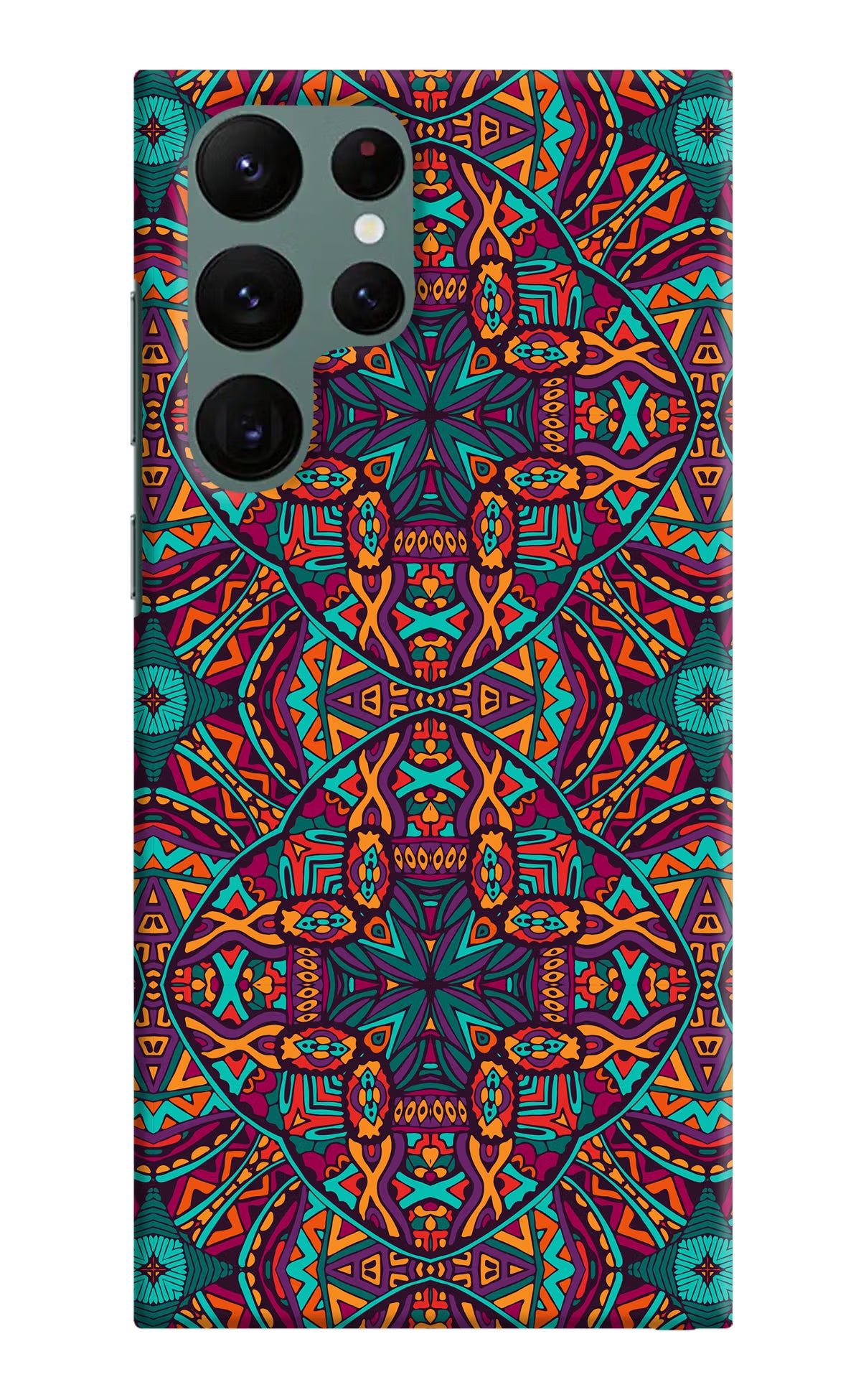 Colour Mandala Samsung S22 Ultra Hard Case Back Cover by Casekaro