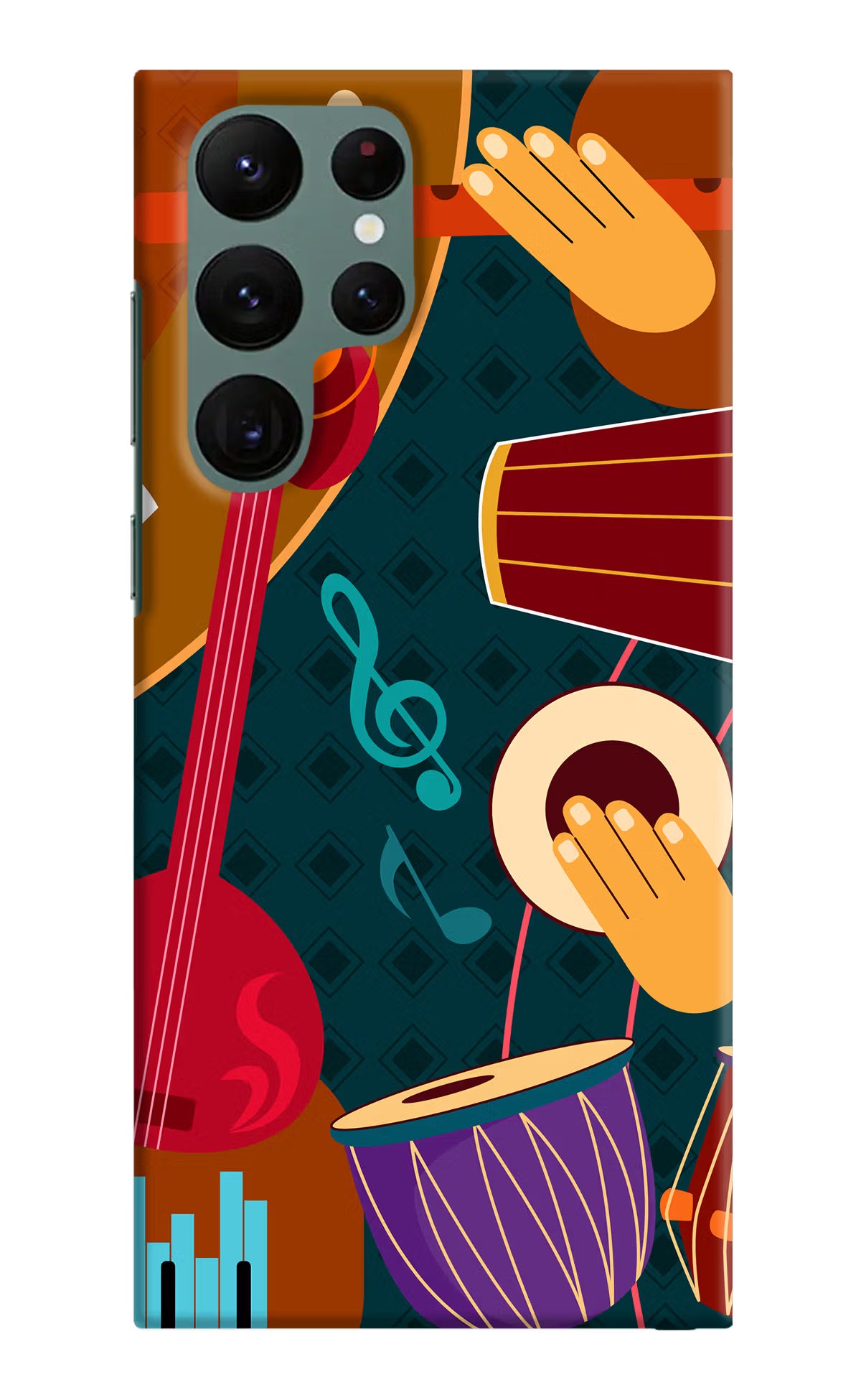 Music Instrument Samsung S22 Ultra Hard Case Back Cover by Casekaro
