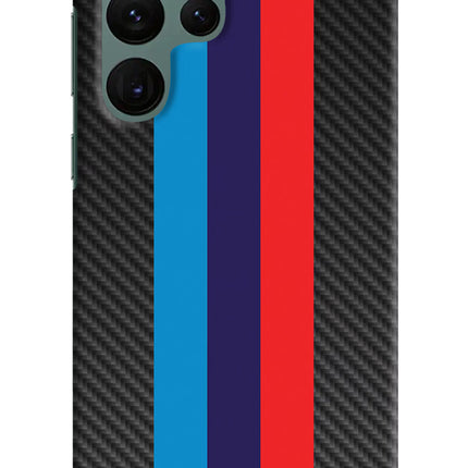BMW Stripes Pattern Samsung S22 Ultra Hard Case Back Cover by Casekaro