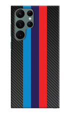 BMW Stripes Pattern Samsung S22 Ultra Hard Case Back Cover by Casekaro