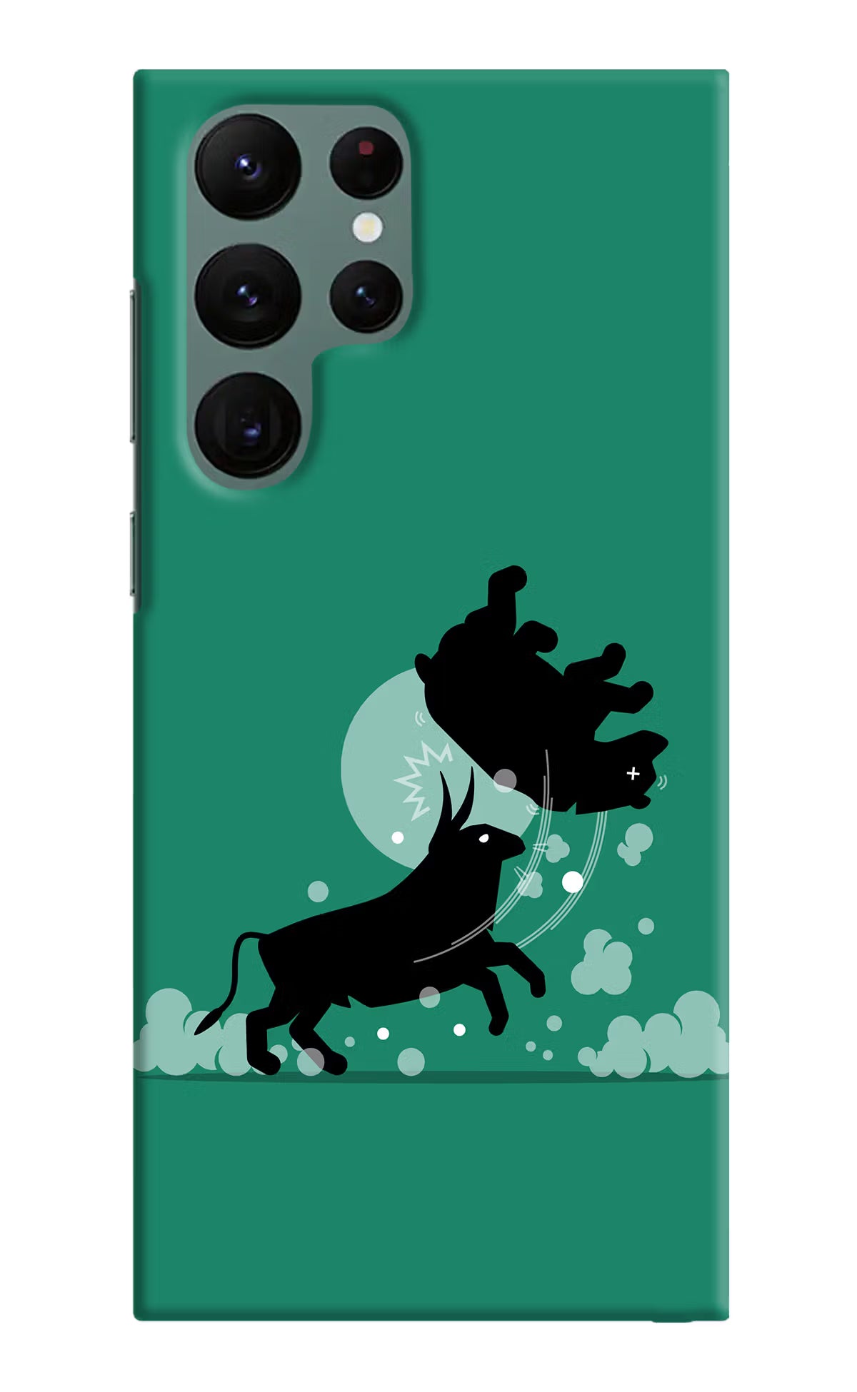 Bull Conqueror Samsung S22 Ultra Hard Case Back Cover by Casekaro