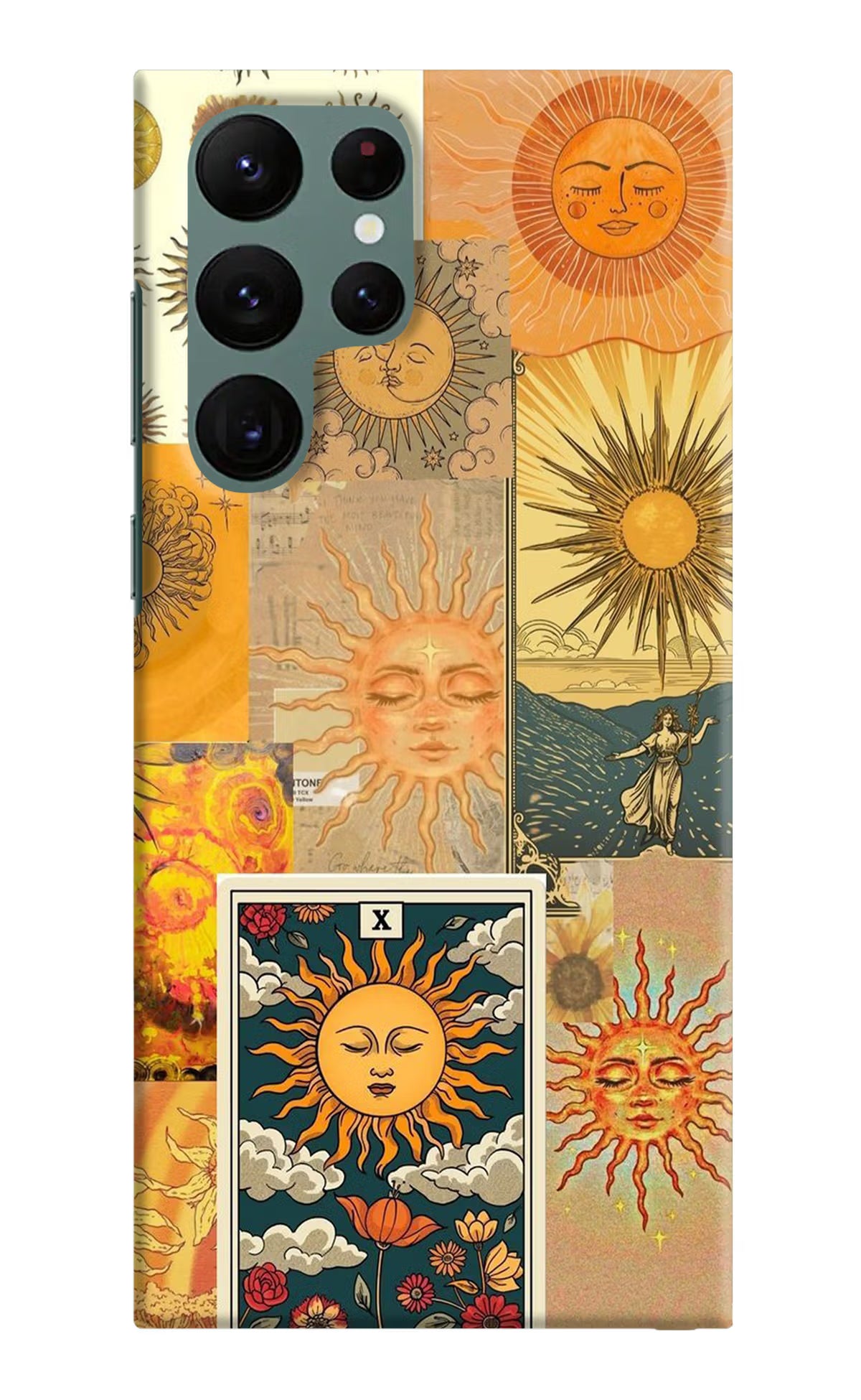 Sun Samsung S22 Ultra Hard Case Back Cover by Casekaro