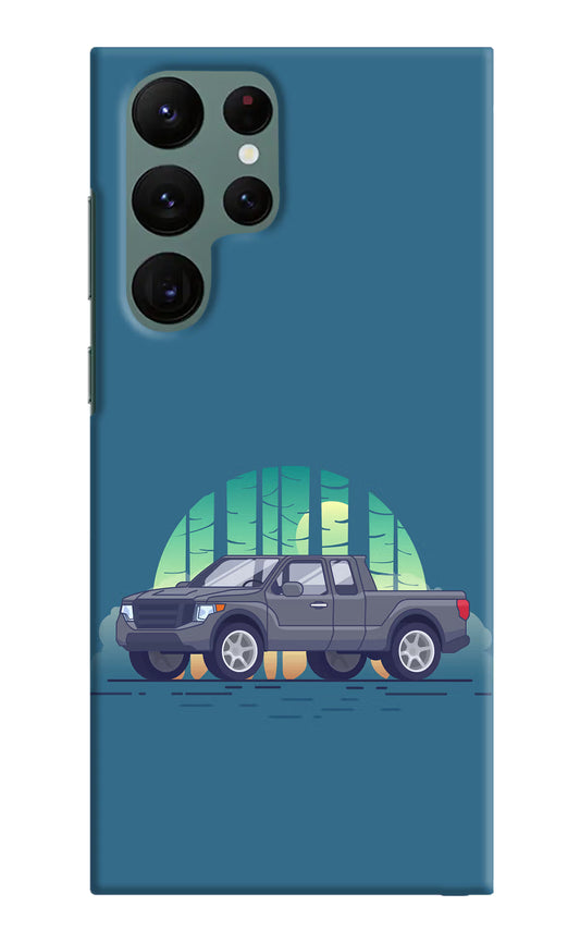 Retro Garage Vibe Samsung S22 Ultra Hard Case Back Cover by Casekaro