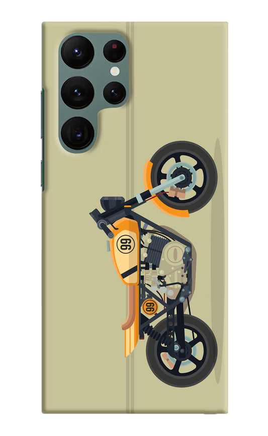 Vertical Speedster Samsung S22 Ultra Hard Case Back Cover by Casekaro