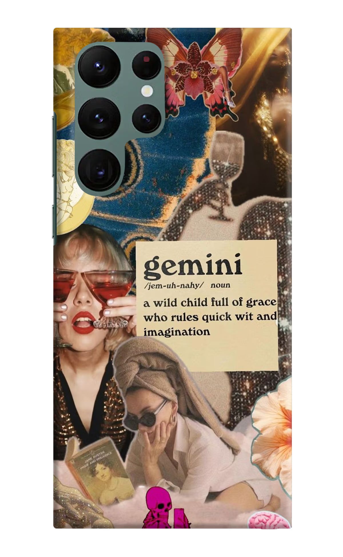 Gemini Zodiac Samsung S22 Ultra Hard Case Back Cover by Casekaro