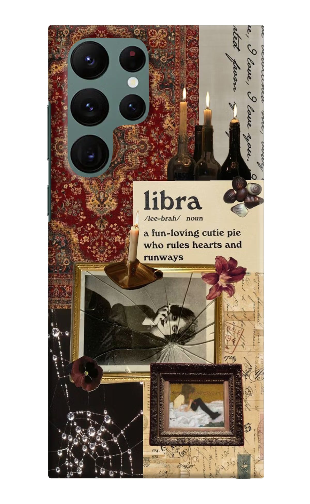 Libra Zodiac Samsung S22 Ultra Hard Case Back Cover by Casekaro
