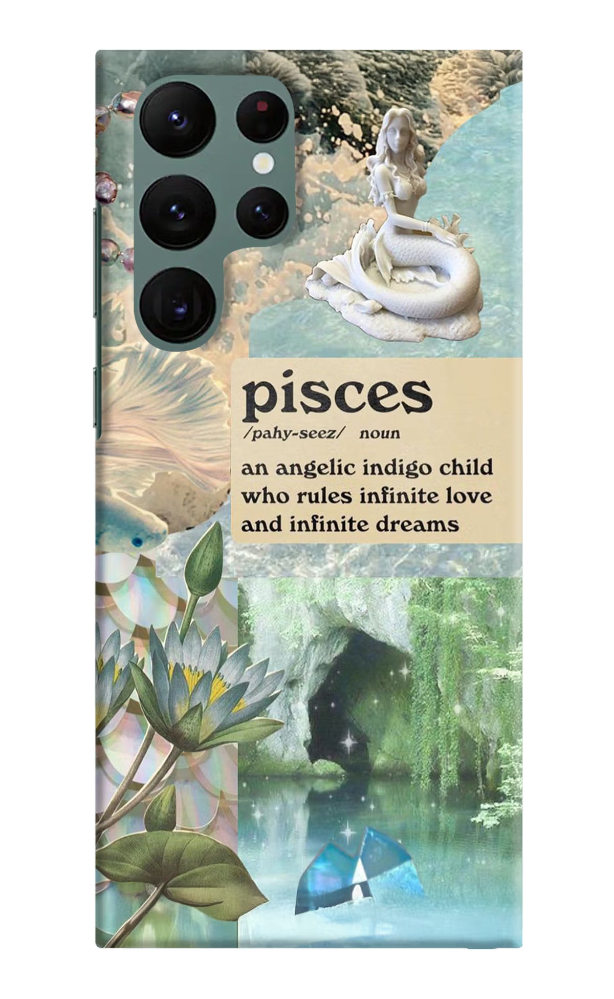 Pisces Zodiac Samsung S22 Ultra Hard Case Back Cover by Casekaro