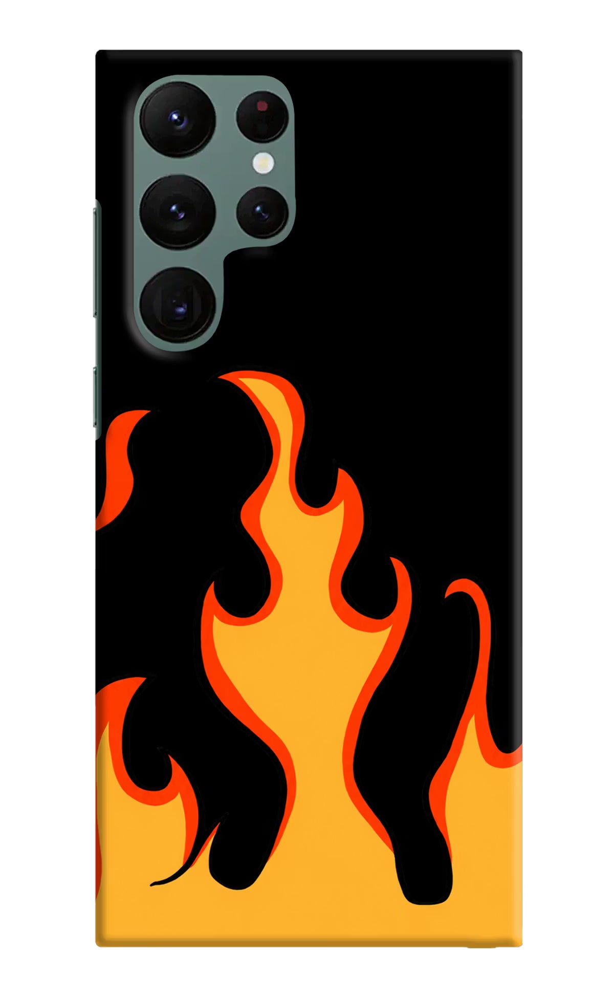 Fired Up – Black Samsung S22 Ultra Hard Case Back Cover by Casekaro