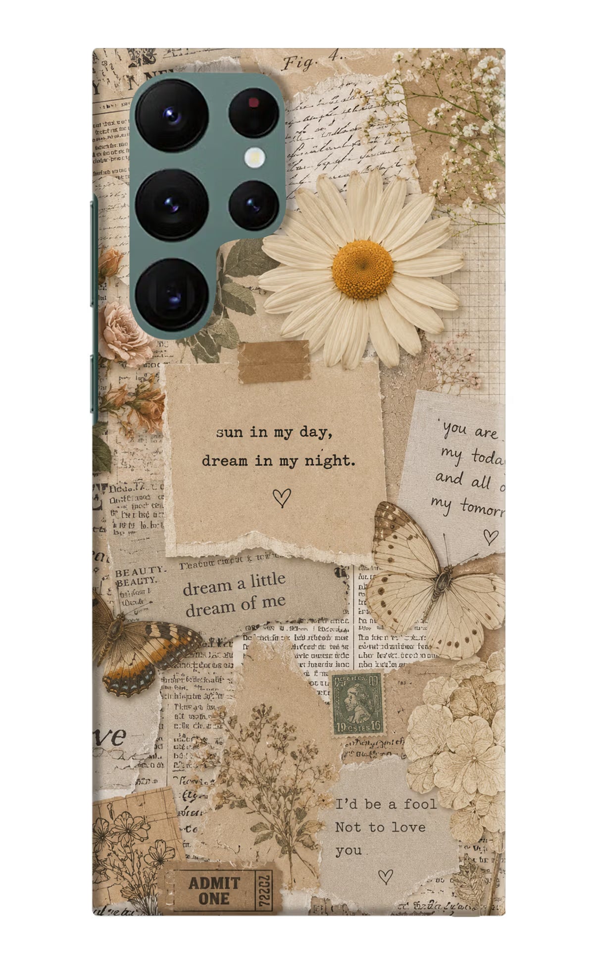Vintage case Samsung S22 Ultra Back Cover