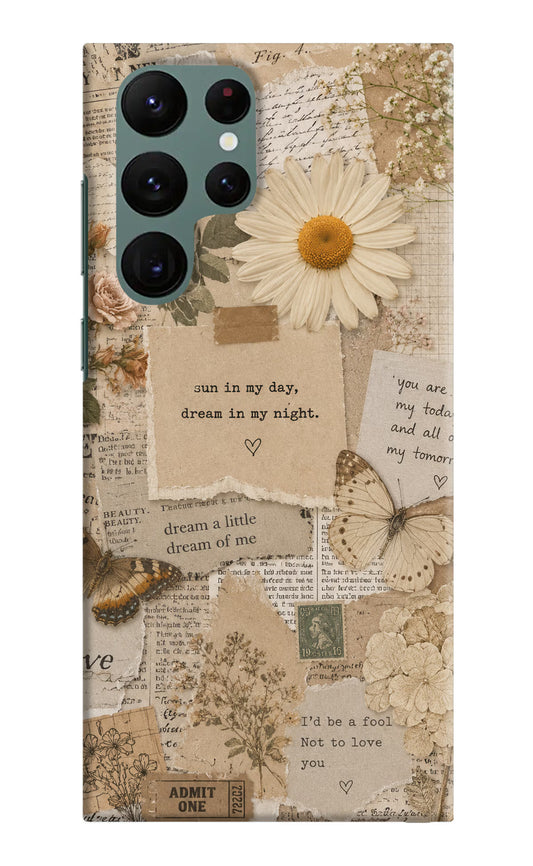 Vintage case Samsung S22 Ultra Hard Case Back Cover by Casekaro