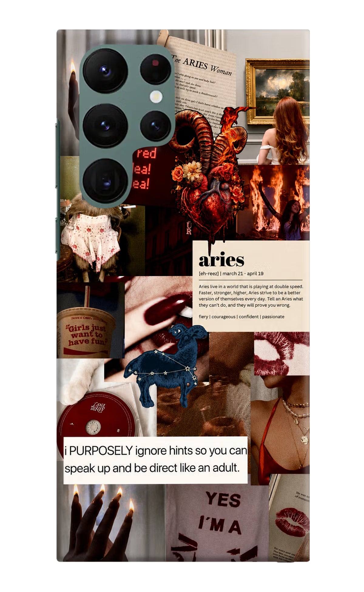 Zodiac Aries Samsung S22 Ultra Back Cover