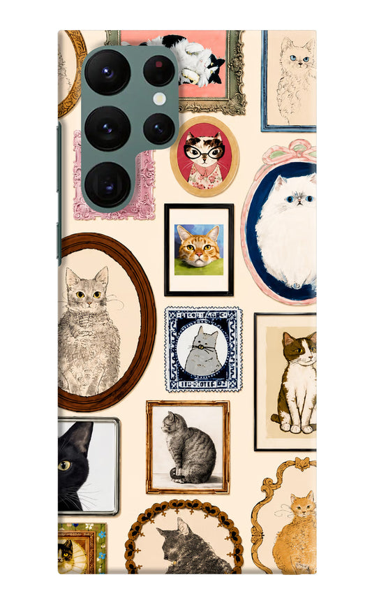 Mirror Cats Samsung S22 Ultra Hard Case Back Cover by Casekaro