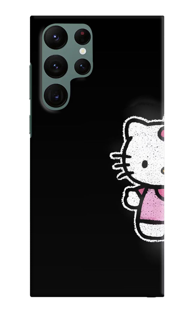Kitty Charm Samsung S22 Ultra Hard Case Back Cover by Casekaro