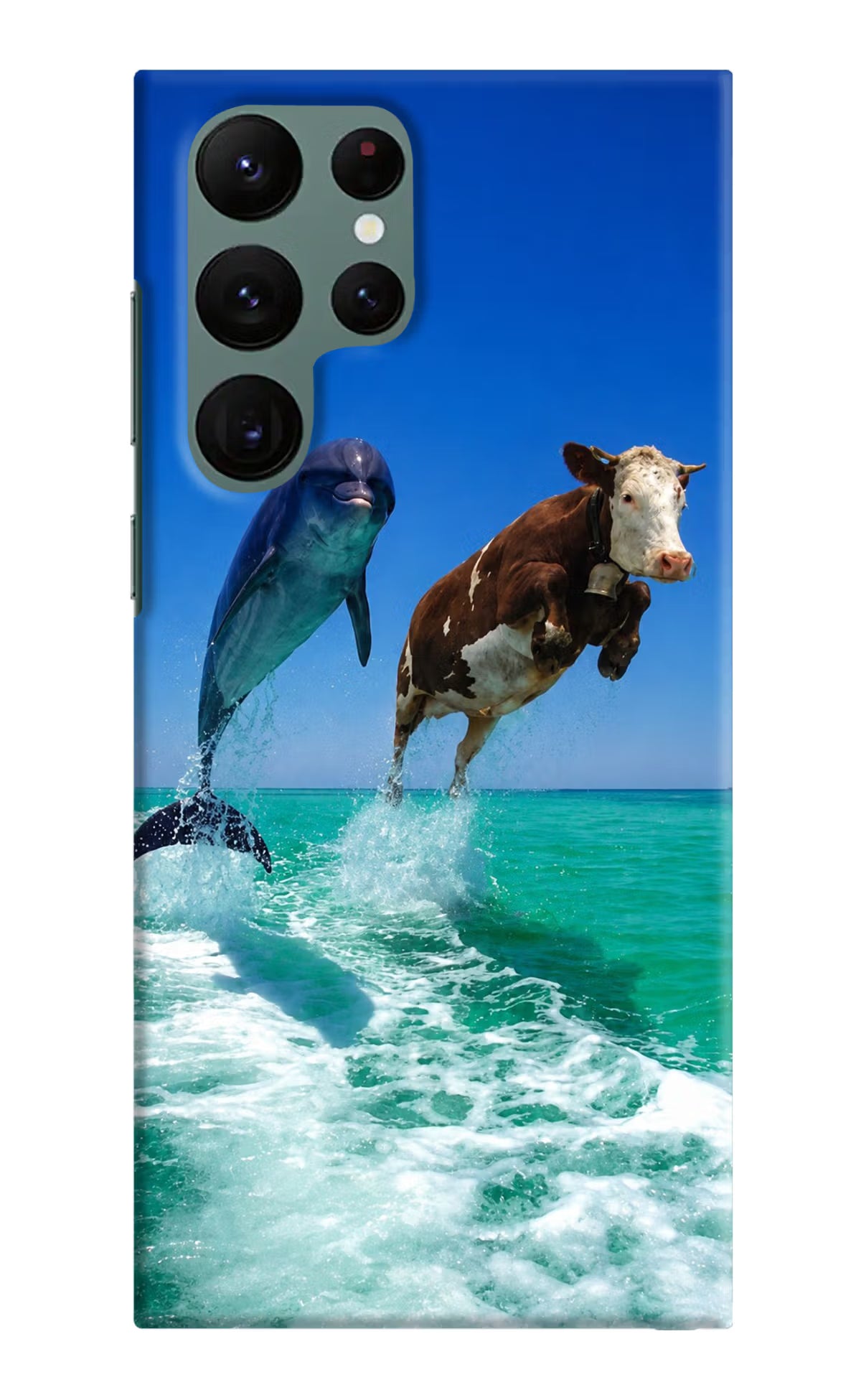Dolphin vs Cow Samsung S22 Ultra Back Cover