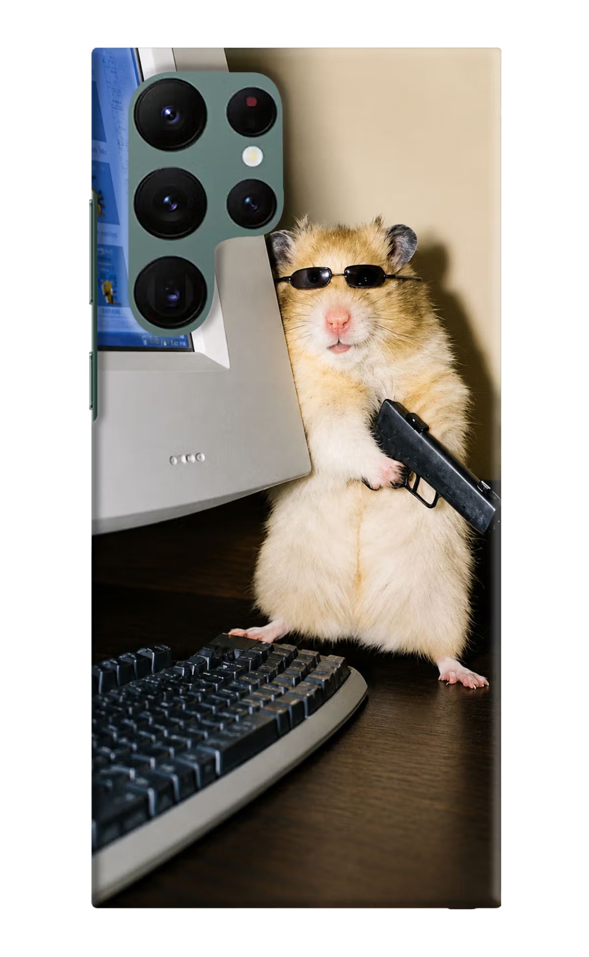 Hacker Hamster Samsung S22 Ultra Back Cover