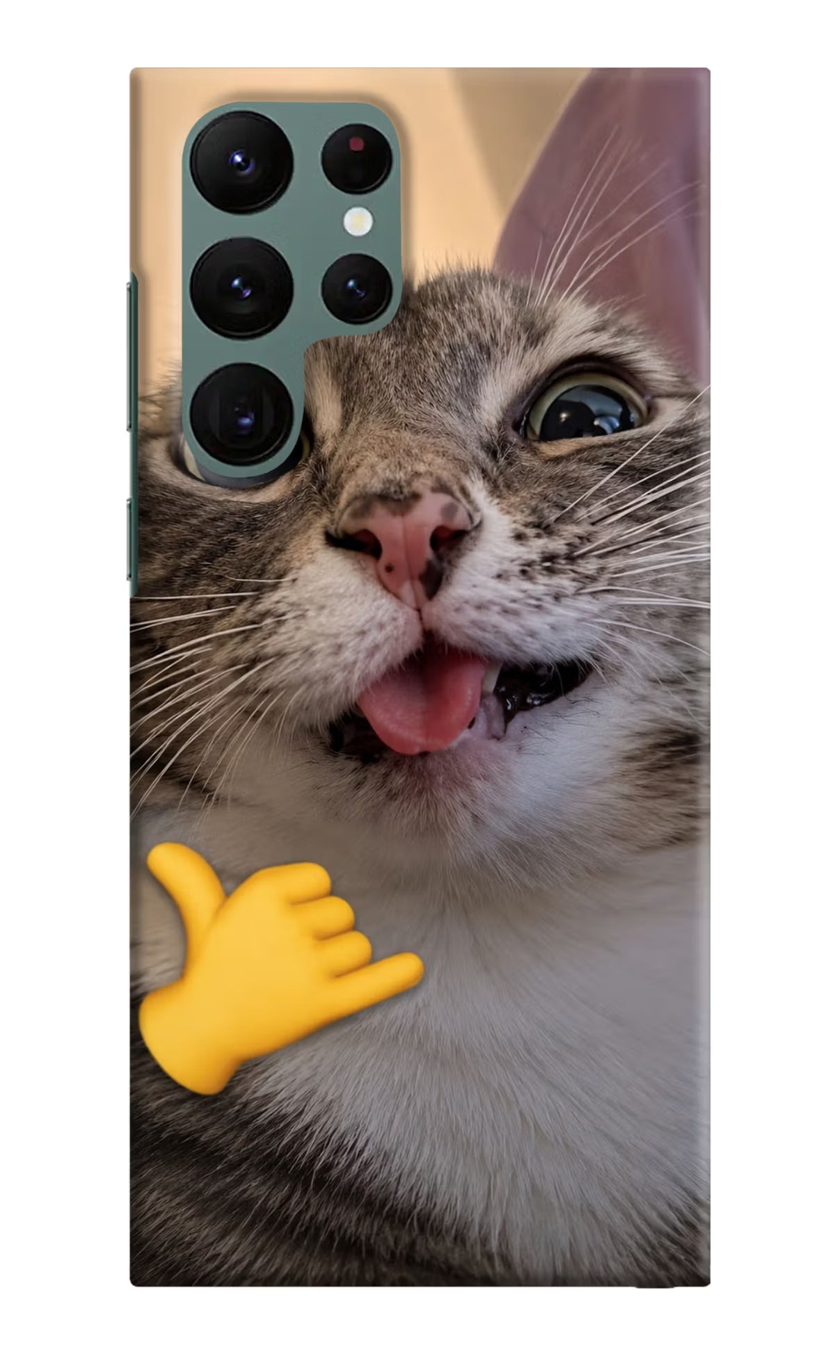 Silly Cat Call Samsung S22 Ultra Back Cover