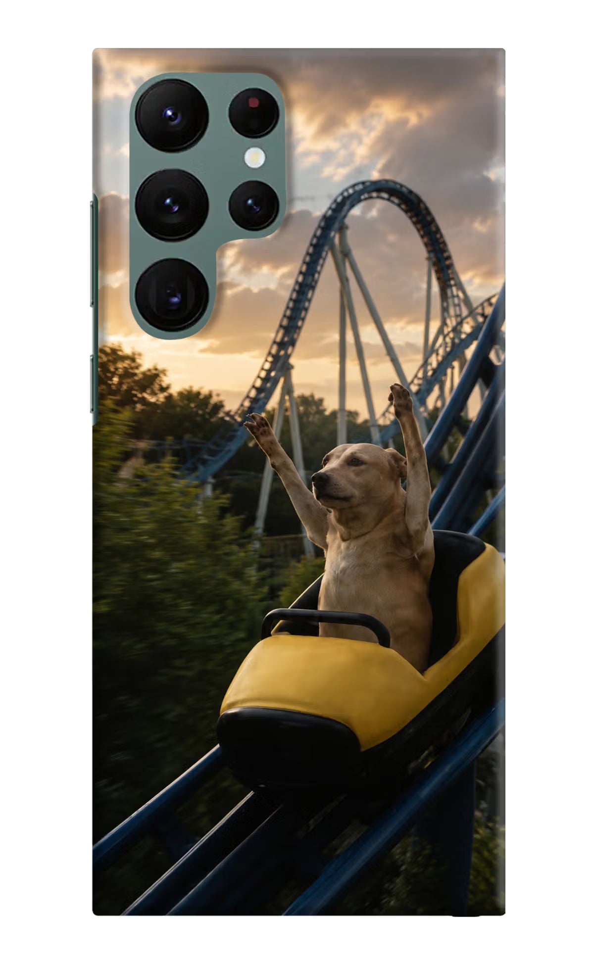 Rollercoaster Dog Samsung S22 Ultra Back Cover
