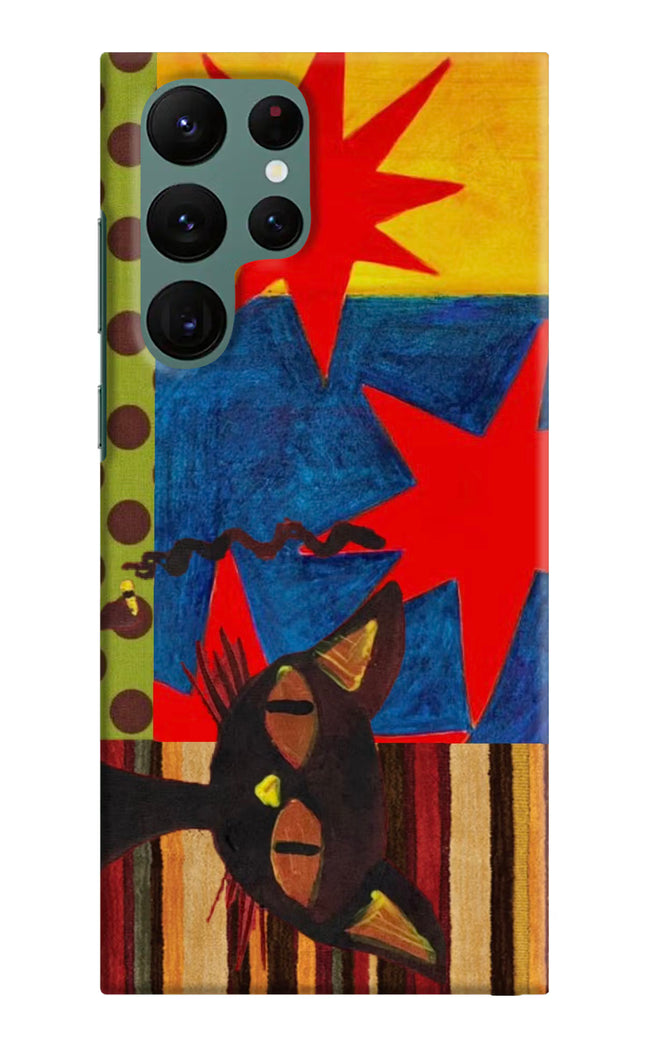 Pop Cat Samsung S22 Ultra Hard Case Back Cover by Casekaro