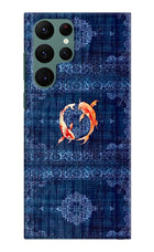 Koi Blue Samsung S22 Ultra Back Cover