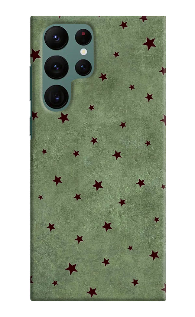 Green Stars Samsung S22 Ultra Hard Case Back Cover by Casekaro