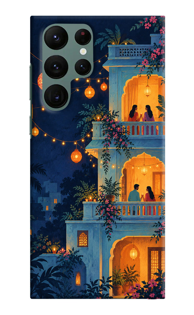 Balcony Glow Samsung S22 Ultra Hard Case Back Cover by Casekaro