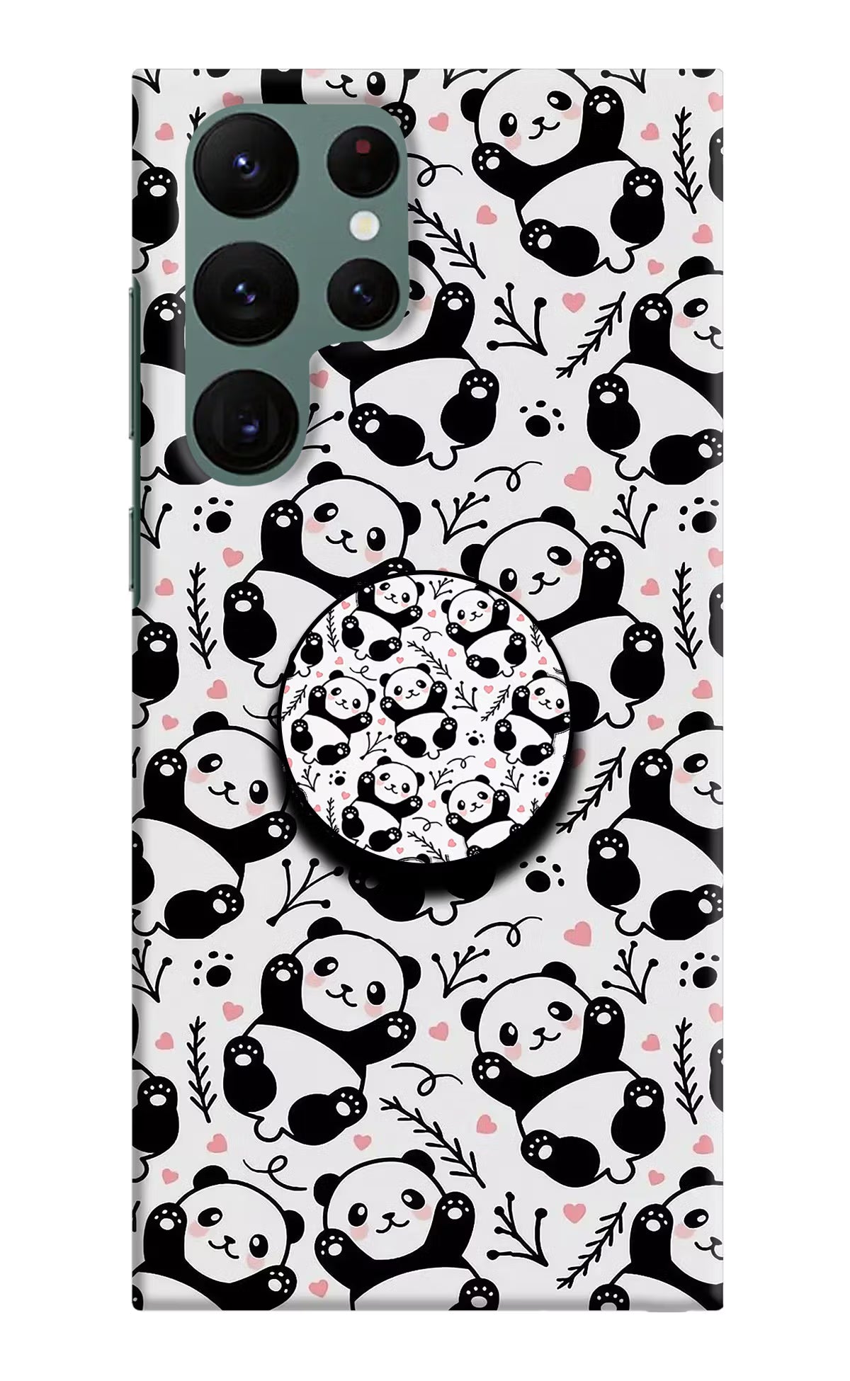 Cute Panda Samsung S22 Ultra Pop Case by Casekaro